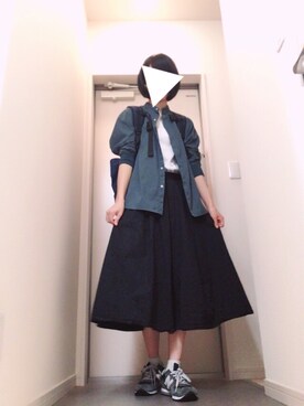 「無印良品（ムジルシリョウヒン）のアイテム（ブルゾン）」を使った、yuaさん（レディース・165cm）の夏コーディネート
