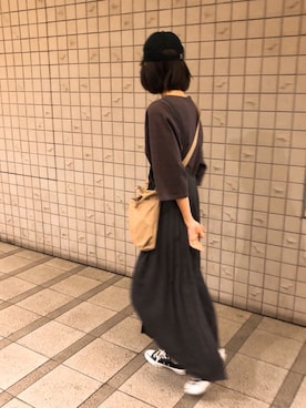 「LBC（エルビーシー）のアイテム（帽子）」を使った、yuaさん（レディース・165cm）の春コーディネート