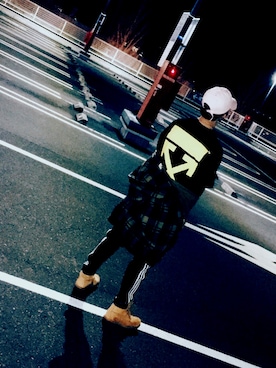 「A BATHING APE（アベイシングエイプ）のアイテム（マウンテンパーカー）」を使った、shunさん（メンズ・168cm）の冬コーディネート