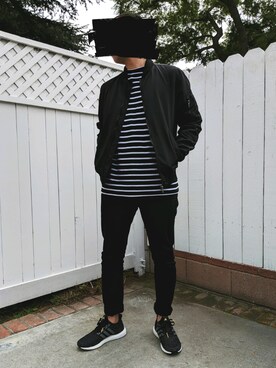 「TOPMAN（トップマン）のアイテム（デニムパンツ）」を使った、Origamiさん（メンズ・173cm）の春コーディネート