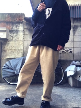 「FRED PERRY（フレッドペリー）のアイテム（スウェット）」を使った、momo さん（メンズ・170cm）の春コーディネート