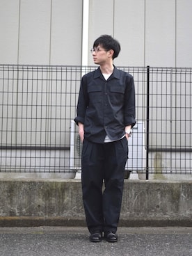 「BLACK&BLUE（ブラックアンドブルー）のアイテム（パンツ）」を使った、Ryuさん（メンズ・171cm）の春コーディネート
