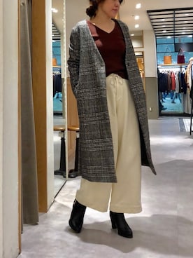 「Moname（モナーム）のアイテム（その他パンツ）」を使った、sudohさん（レディース・160cm）の秋コーディネート