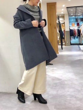 「Moname（モナーム）のアイテム（その他パンツ）」を使った、sudohさん（レディース・160cm）の秋コーディネート