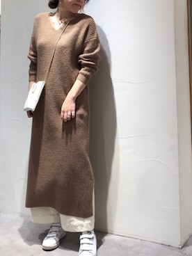 「Moname（モナーム）のアイテム（その他パンツ）」を使った、sudohさん（レディース・160cm）の冬コーディネート