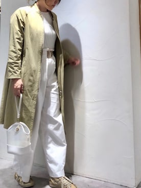 「Moname（モナーム）のアイテム（ジャケット/アウター）」を使った、sudohさん（レディース・160cm）の春コーディネート