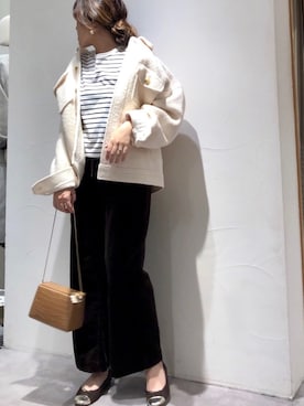 「Moname（モナーム）のアイテム（その他パンツ）」を使った、sudohさん（レディース・160cm）の秋コーディネート