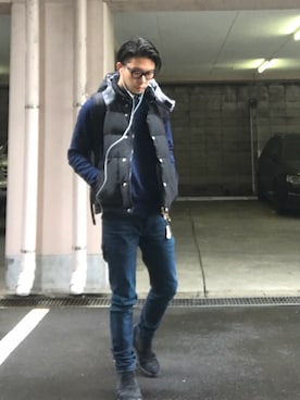 「PENFIELD USA（ペンフィールドユーエスエー）のアイテム（トップス）」を使った、UENO YU→TAさん（メンズ・174cm）の冬コーディネート