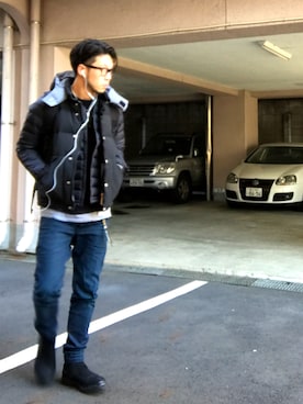 「PENFIELD USA（ペンフィールドユーエスエー）のアイテム（トップス）」を使った、UENO YU→TAさん（メンズ・174cm）の冬コーディネート