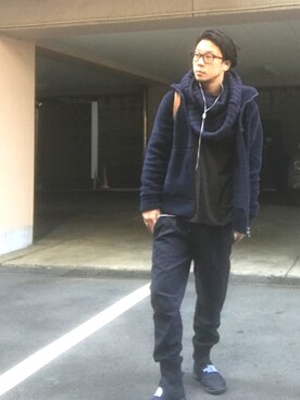 「HELLY HANSEN（ヘリーハンセン）のアイテム（ブルゾン）」を使った、UENO YU→TAさん（メンズ・174cm）の冬コーディネート