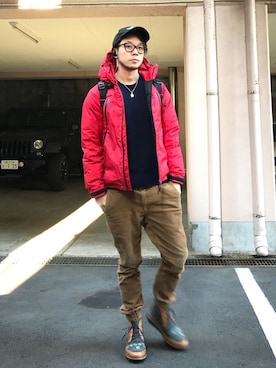 「Down Jacket 」｜「アイテム（ジャケット/アウター）」を使った、UENO YU→TAさん（メンズ・174cm）の冬コーディネート