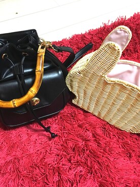 「Honey Salon（ハニーサロン）のアイテム（かごバッグ）」を使った、eriさん（レディース・148cm）の春コーディネート