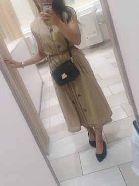 「GUワンピース」｜︎︎︎☺︎さん（レディース・155cm）の夏コーディネート