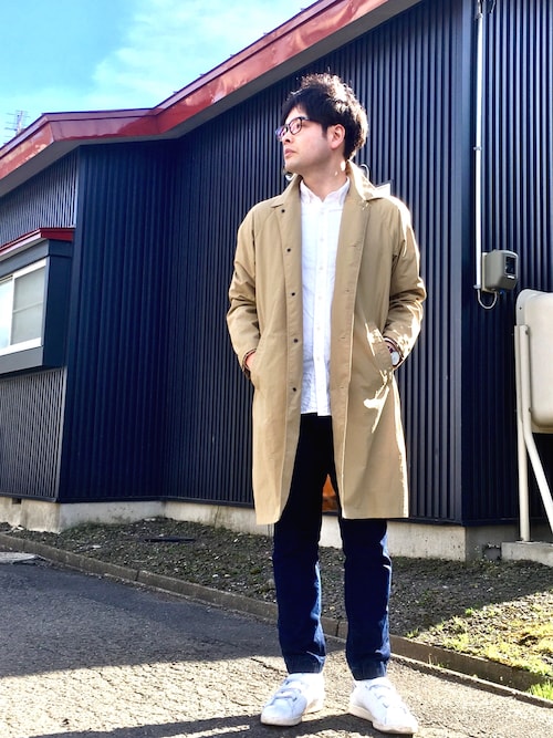 カズ Nano Universeのステンカラーコートを使ったコーディネート Wear