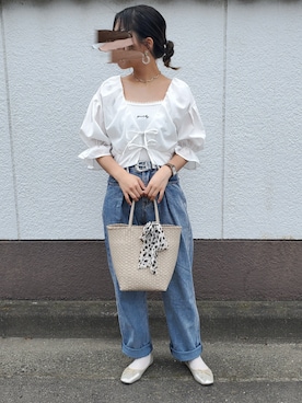 「アプレジュール」｜「アイテム（アクセサリー）」を使った、mozuさん（レディース・158cm）の夏コーディネート