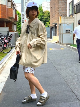 「doublet（ダブレット）のアイテム（バッグ）」を使った、yoshitoさん（メンズ・174cm）の夏コーディネート