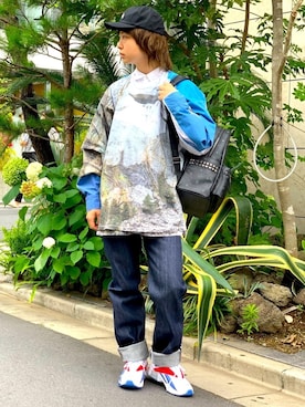 「doublet（ダブレット）のアイテム（トップス）」を使った、yoshitoさん（メンズ・174cm）の夏コーディネート