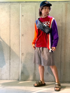 「doublet（ダブレット）のアイテム（バッグ）」を使った、yoshitoさん（メンズ・174cm）の夏コーディネート