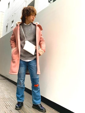 「Education from Youngmachines（エデュケーションフロムヤングマシーン）のアイテム」を使った、yoshitoさん（メンズ・174cm）の秋コーディネート