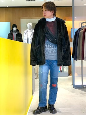 「doublet（ダブレット）のアイテム（ジャケット/アウター）」を使った、yoshitoさん（メンズ・174cm）の冬コーディネート