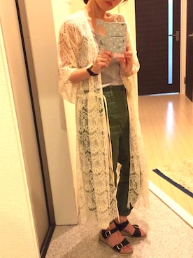 「夏秋ミックス」｜「アイテム（カーゴパンツ）」を使った、sana*nboさん（レディース・148cm）の秋コーディネート