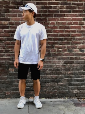 「Hanes」｜「アイテム（キャップ）」を使った、HIROKIさん（メンズ・161cm）の冬コーディネート