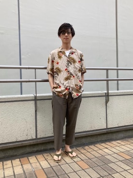 「TWO PALMS（トゥーパームス）のアイテム」を使った、k.hikinoさん（メンズ・173cm）の夏コーディネート