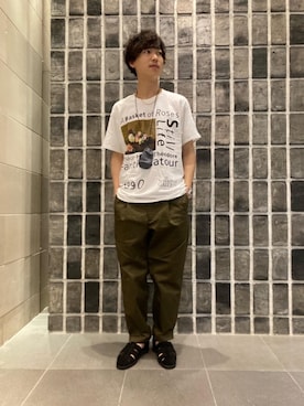 「アイテム（ポーチ、グレー系）」を使った、k.hikinoさん（メンズ・173cm）の夏コーディネート