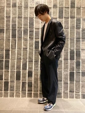 「MONKEY TIME（モンキータイム）のアイテム（テーラードジャケット）」を使った、k.hikinoさん（メンズ・173cm）の秋コーディネート