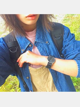 「RETRO GIRL（レトロガール）のアイテム（サロペット/オーバーオール）」を使った、ゆさん（レディース・155cm）の夏コーディネート