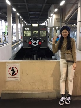 「paper（ペーパー）のアイテム（パンツ）」を使った、Pingさん（レディース・160cm）の春コーディネート