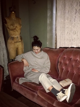 「paper（ペーパー）のアイテム（パンツ）」を使った、Pingさん（レディース・160cm）の春コーディネート