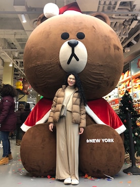 「chic」｜「アイテム（ダウンジャケット/コート）」を使った、Pingさん（レディース・160cm）の冬コーディネート