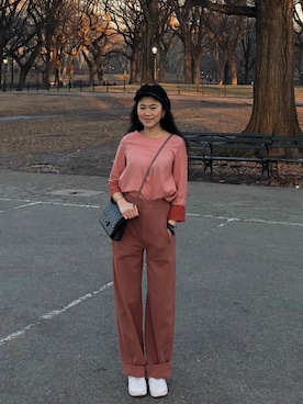「NYC」｜Pingさん（レディース・160cm）の冬コーディネート