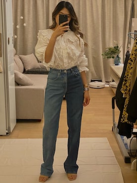 「PULL&BEAR（プルアンドベア）のアイテム（パンツ）」を使った、Pingさん（レディース・160cm）の夏コーディネート