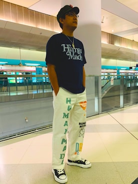 「HUMAN MADE（ヒューマンメード）のアイテム（チノパンツ）」を使った、Jonさん（メンズ・173cm）の秋コーディネート