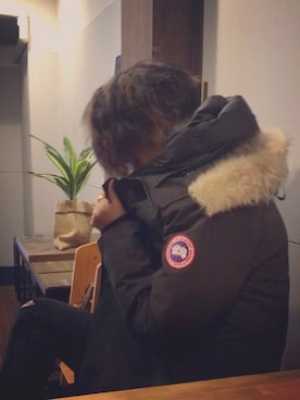 「CANADA GOOSE（カナダグース）のアイテム（ジャケット/アウター、ブラック系）」を使った、たいちさん（メンズ・176cm）の秋コーディネート