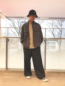 「SENSE OF PLACE by URBAN RESEARCH(センスオブプレイスバイアーバンリサーチ)のCPOシャツ(シャツ/ブラウス、ベージュ系)」を使った、shintarou さん(メンズ)の春コーディネート