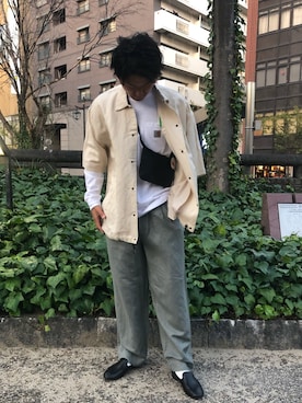 「carhartt」｜「アイテム（その他シューズ）」を使った、shintarou さん（メンズ・174cm）の春コーディネート