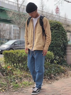「SENSE OF PLACE by URBAN RESEARCH(センスオブプレイスバイアーバンリサーチ)のアイテム(シャツ/ブラウス、イエロー系)」を使った、shintarou さん(メンズ)の春コーディネート