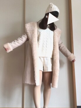 「URBAN RESEARCH ROSSO WOMEN（アーバンリサーチ　ロッソ）のアイテム（ムートンコート）」を使った、siramui1124さん（レディース・156cm）の冬コーディネート