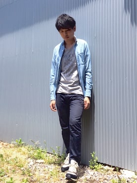 「Utility Garments（ユーティリティガーメンツ）のアイテム」を使った、tukさん（メンズ・171cm）の春コーディネート