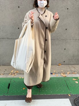 「eimy_ootd」｜「アイテム（ジャケット/アウター）」を使った、なかにしさん（レディース・156cm）の冬コーディネート
