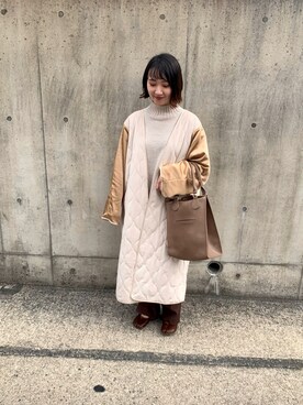 「eimy_ootd」｜「アイテム（ジャケット/アウター）」を使った、なかにしさん（レディース・156cm）の冬コーディネート