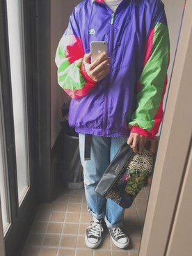 「Desigual（デシグアル）のアイテム（クラッチバッグ）」を使った、むらかみちゃんさん（レディース・158cm）の冬コーディネート