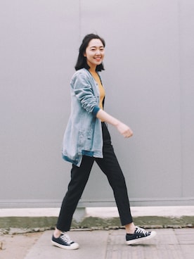 「HOWL（ハウル）のアイテム」を使った、eggplantさん（レディース・170cm）の春コーディネート