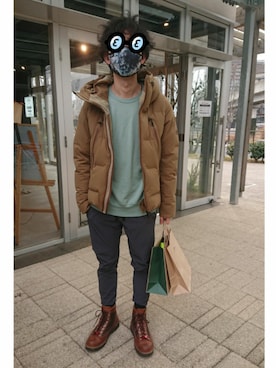 「KEEN（キーン）のアイテム（ファッション雑貨、ブラック系）」を使った、kawagenさん（メンズ・167cm）の冬コーディネート