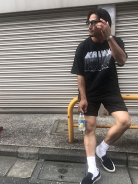 「Gary Reeves（ゲイリーリーブス）のアイテム（アクセサリー）」を使った、Ryutaさん（メンズ・180cm）の夏コーディネート
