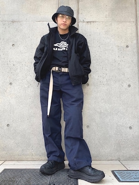 「アイテム（チノパンツ）」を使った、Tatsunori Ashibaさん（メンズ・163cm・20代）の夏コーディネート