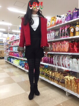 「CECIL McBEE（セシルマクビー）のアイテム（つなぎ/オールインワン）」を使った、kataさん（レディース・161cm）の冬コーディネート